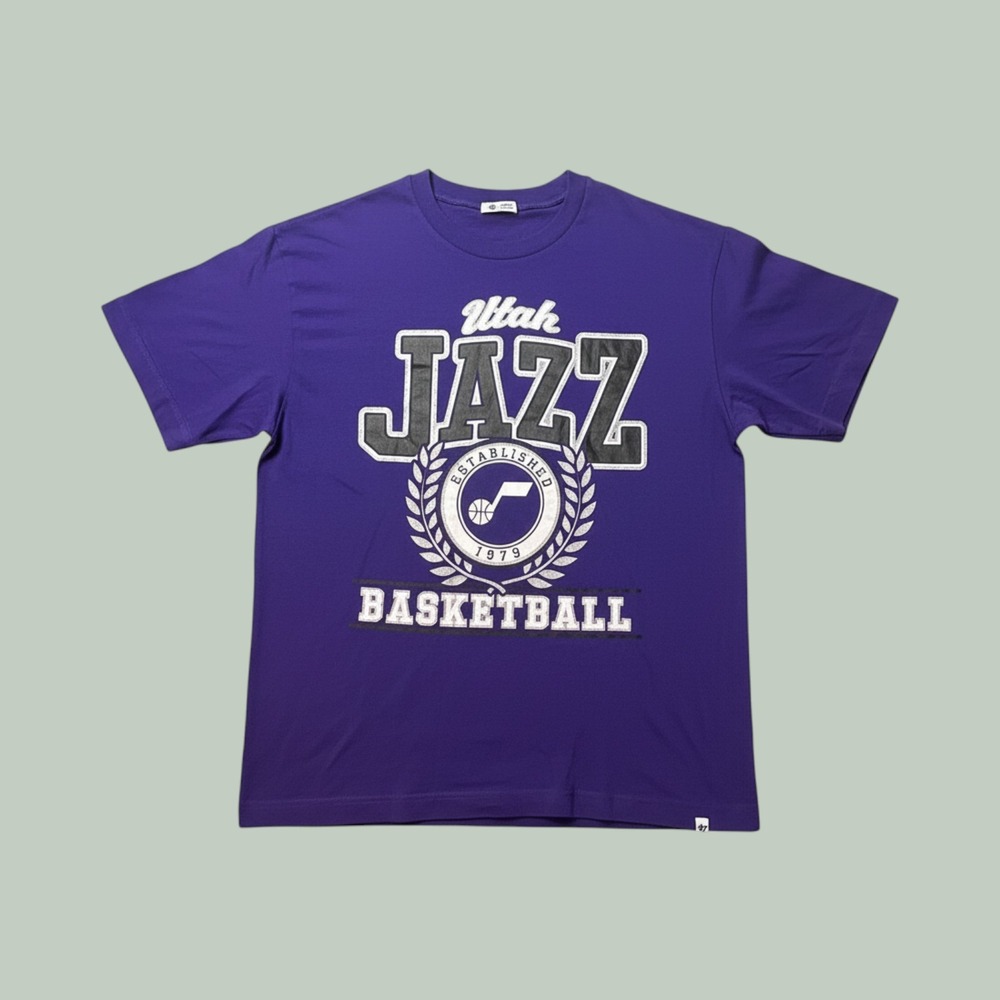 Utah Jazz T-Shirt Mens Large Purple NBA Basketball Graphic '47 NEW